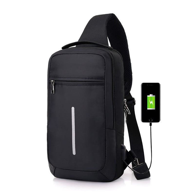 Ultimate Anti-Theft USB Charging Sling Bag - Waterproof Crossbody Chest Backpack for Men Women Travel Hiking Daily Use RFID Blocking Secure Shoulder Pac