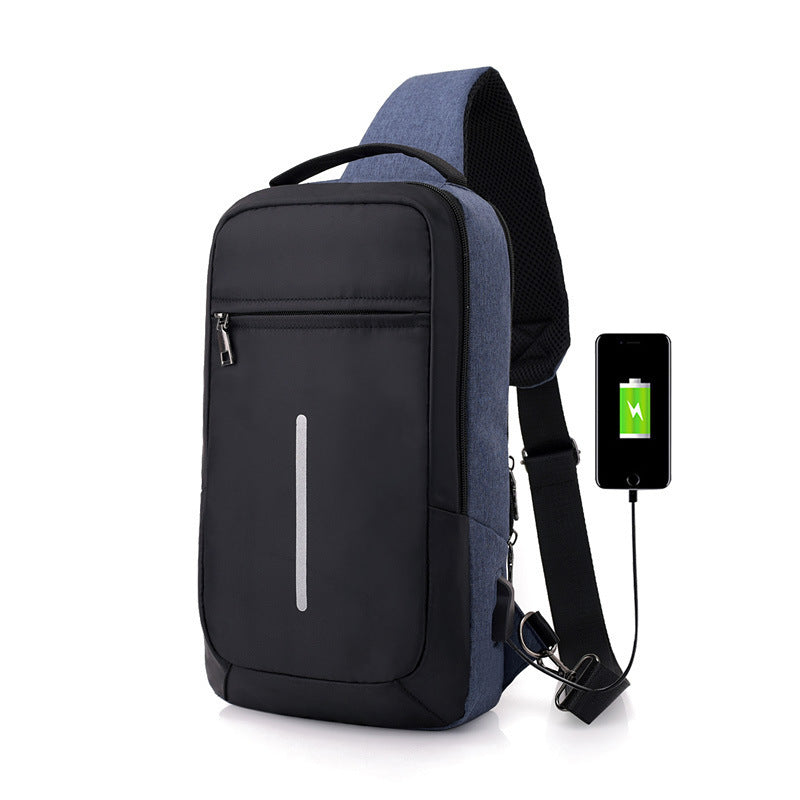 Ultimate Anti-Theft USB Charging Sling Bag - Waterproof Crossbody Chest Backpack for Men Women Travel Hiking Daily Use RFID Blocking Secure Shoulder Pac