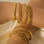 Stainless Steel Ornament Bracelet Female
